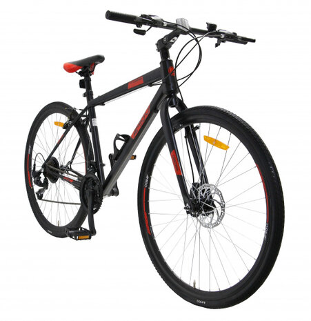 Control 28 Inch 47 cm Unisex 21V V-Brakes Zwart/Rood