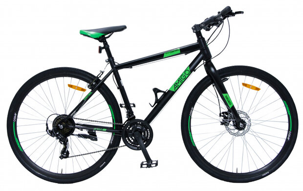 Control 28 Inch 47 cm Unisex 21V V-Brakes Zwart/Groen