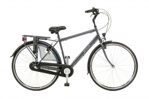 Bright 28 Inch 56 cm Heren 3V V-Brakes Antraciet