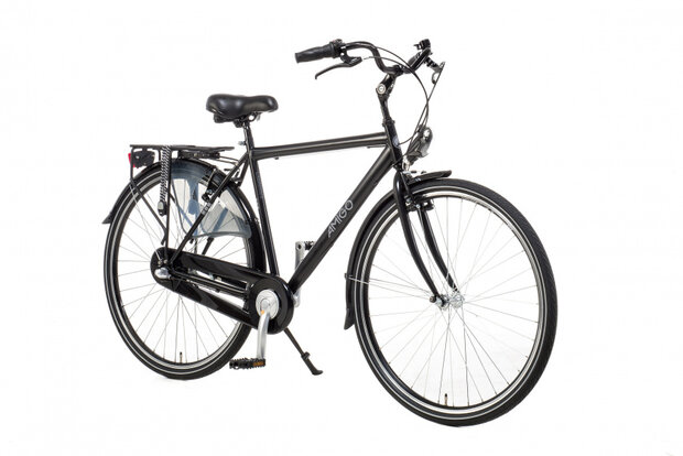 Bright 28 Inch 56 cm Heren 3V V-Brakes Matzwart