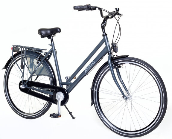 Bright 28 Inch 53 cm Dames 3V V-Brakes Antraciet