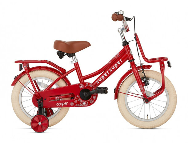 Cooper 14 Inch 21,5 cm Meisjes Terugtraprem Rood