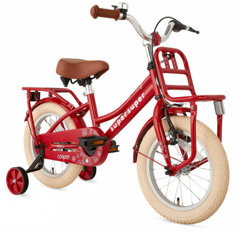 Cooper 14 Inch 21,5 cm Meisjes Terugtraprem Rood