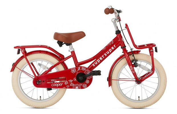 Cooper 16 Inch 25,4 cm Meisjes Terugtraprem Rood