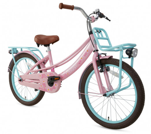 Lola 20 Inch 31,75 cm Meisjes Terugtraprem Roze/Turquoise