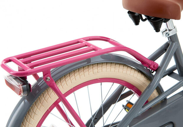 Lola 20 Inch 31,75 cm Meisjes Terugtraprem Roze/Grijs