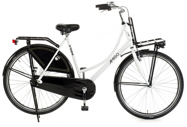 Eclypse 28 Inch 56 cm Dames Terugtraprem Wit/Zwart