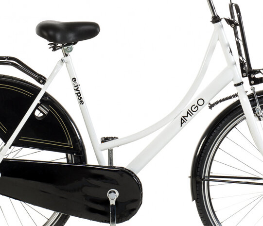 Eclypse 28 Inch 56 cm Dames Terugtraprem Wit/Zwart