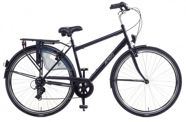 Style 28 Inch 56 cm Heren 6V V-Brakes Zwart