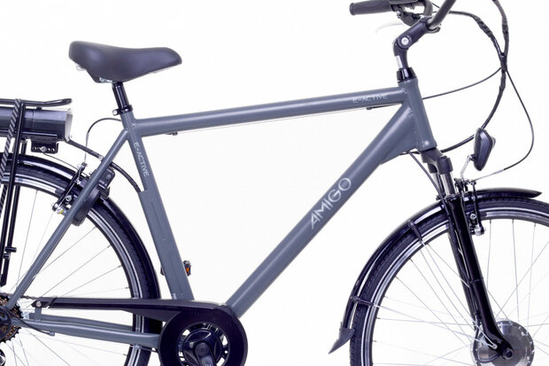 E-Active 28 Inch 56 cm Heren 7V V-Brakes Matgrijs