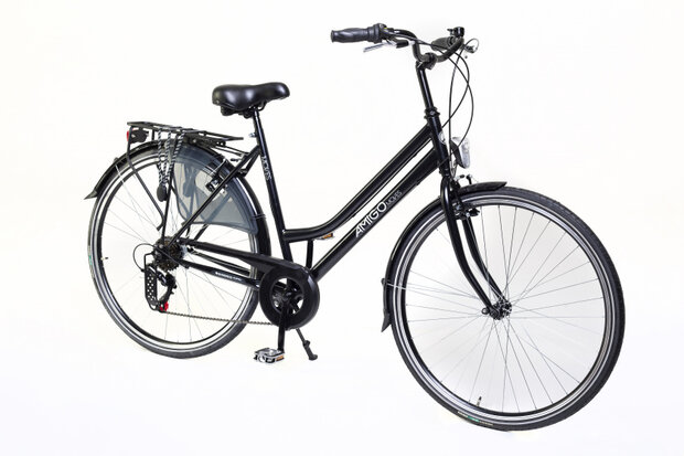 Moves 28 Inch 56 cm Dames 6V V-Brakes Matzwart