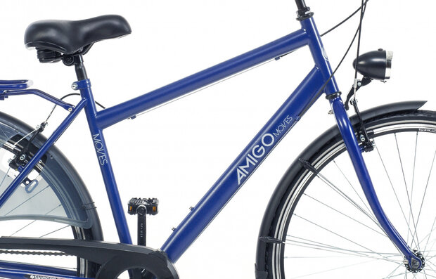 Moves 28 Inch 50 cm Heren 6V V-Brakes Matblauw