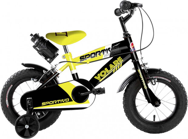 Sportivo 12 Inch 20 cm Jongens Knijprem Geel/Zwart
