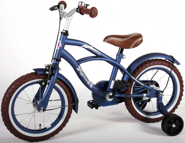 Blue Cruiser 14 Inch 25 cm Jongens Terugtraprem Matblauw