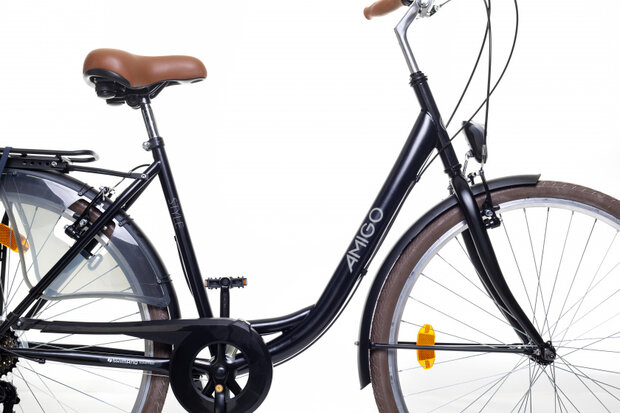 Style 28 Inch 50 cm Dames 6V V-Brakes Zwart