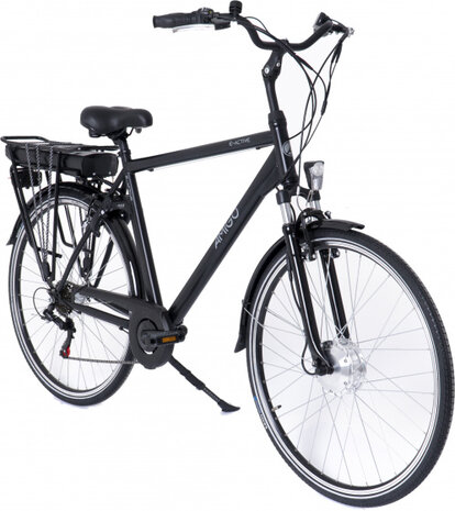 E-Active 28 Inch 56 cm Heren 7V V-Brakes Matzwart