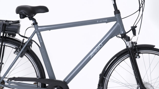 E-Active 28 Inch 56 cm Heren 7V V-Brakes Matgrijs