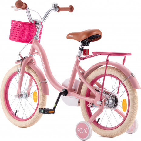 Fox 14 Inch 22,5 cm Meisjes Terugtraprem Roze
