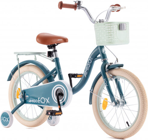 Fox 12 Inch 20 cm Meisjes Terugtraprem Blauw