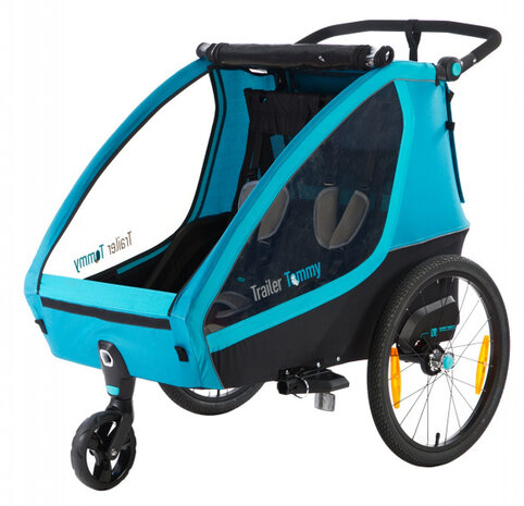 fietskar Tommy 20 Inch Unisex Blauw/Zwart