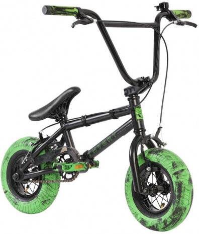 Mini BMX 10 Inch 11 cm Junior Knijprem Zwart/Groen