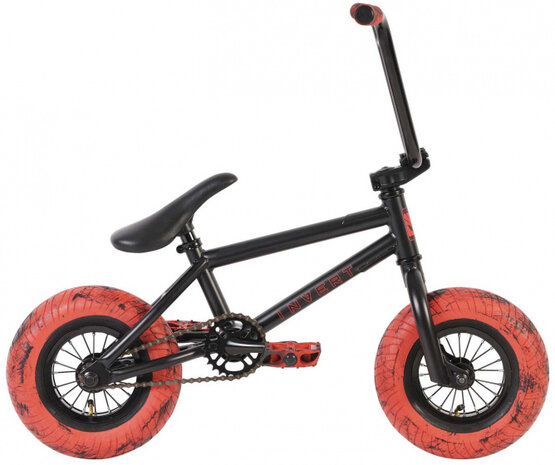 Mini BMX 10 Inch 16 cm Junior Knijprem Zwart/Rood