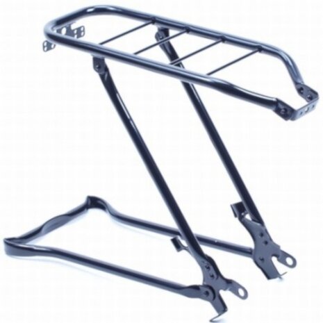 bagagedrager met klapstandaard omafiets 26 inch zwart