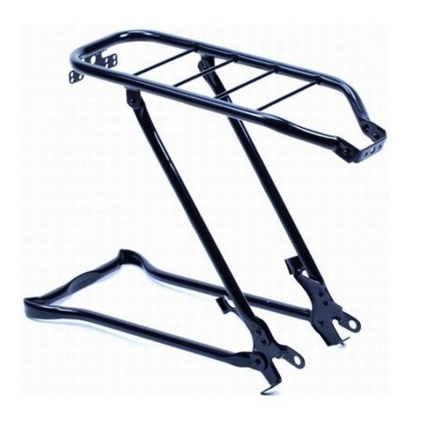 bagagedrager met klapstandaard omafiets 24 inch zwart