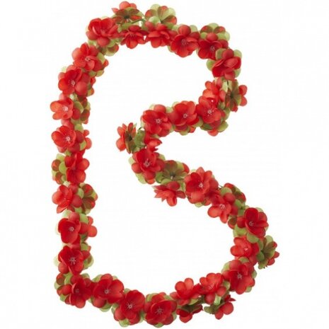 Bloemenstreng Flower Garland 120 cm rood