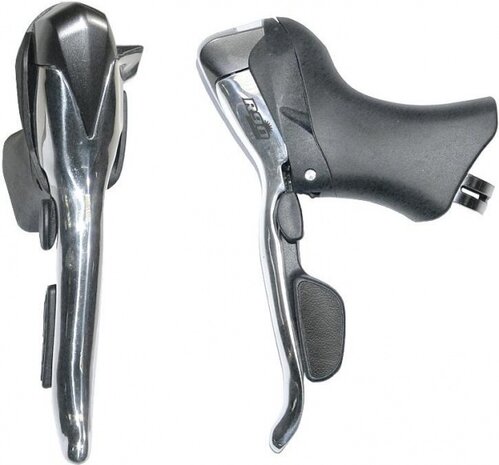 remgreepverstellers STR90 2x9 speed zilver/zwart
