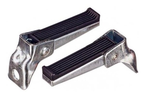 voetsteunen 1119 11 cm chroom/zwart per stel