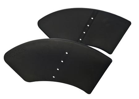voetbeschermingsplaten 30 cm zwart 2 stuks