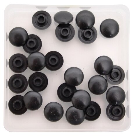 Stuurpen Afdichtdop 6mm Zwart Per 25 Stuks