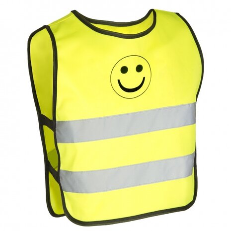Reflecterend veiligheidsvest smiley junior maat XXS-XS