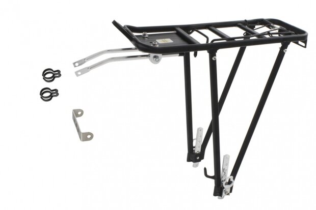 Aluminium Bagagedrager Screw-On II A Zwart
