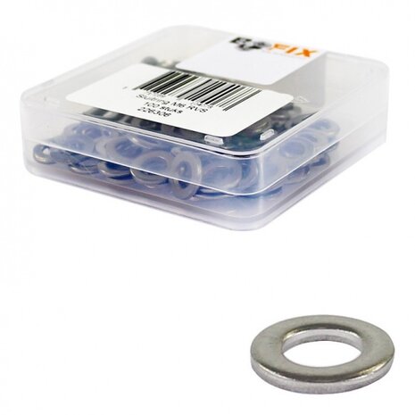 Onderlegring RVS M6 100 Stuks (226306)
