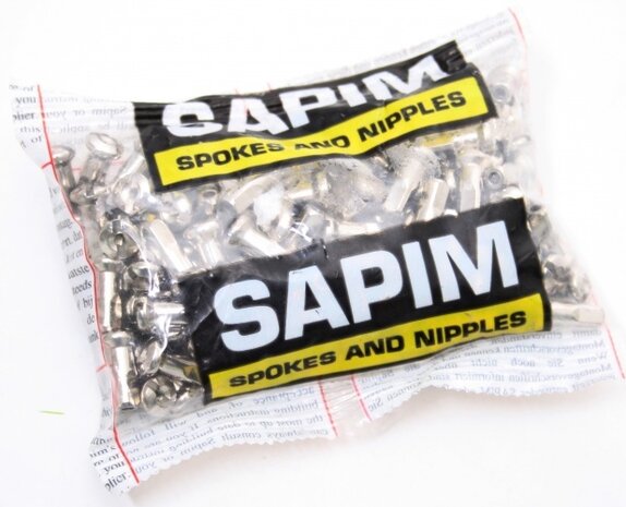 spaaknippels 14G 14,5 mm vernikkelde messing 144 Stuks