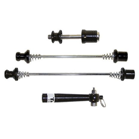 Quick Release Set Voor/Achter-Naaf en Zadelpen Zwart