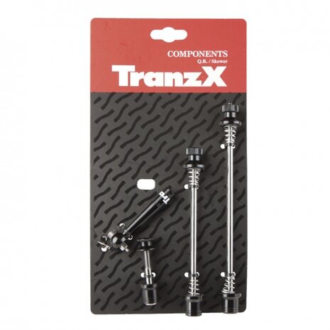 Quick Release Set Voor/Achter-Naaf en Zadelpen Zwart