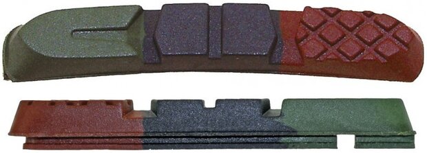 remblokrubbers V-brake 72 x 11 mm gr/zw/br 2 stuks
