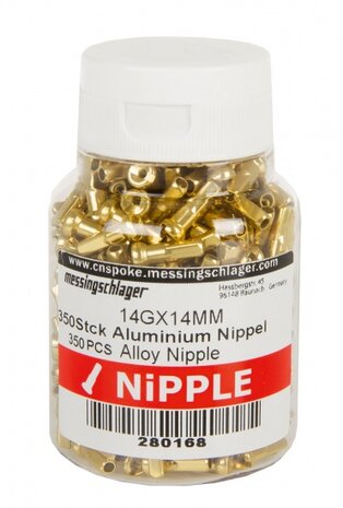 Spaaknippels 14G - 14 mm Aluminium 350 Stuks Goud