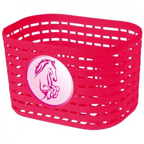 fietsmand paard junior 3,5 liter roze