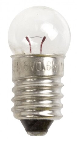 Fietslamp Achter 6 V / 0,6 W 10 Stuks
