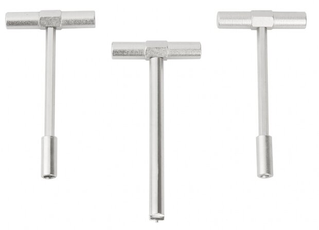 spaaksleutelset 4,8 mm zeskant 3,2 mm vierkant en bit met pen