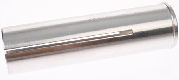 Opvulbus voor stuurpen 22,2 - 25,4 / 90 mm zilver