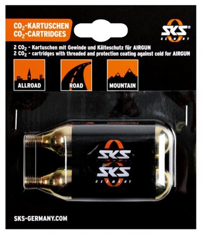 Co2-Patronen 16 Gram Met Schroefdraad 2 Stuks