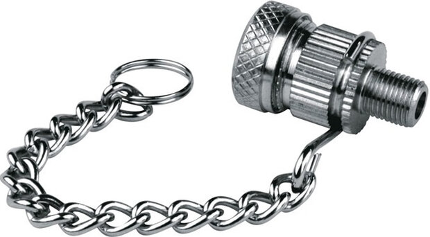 Opzet verloopnippel auto-dunlop ventiel met ketting
