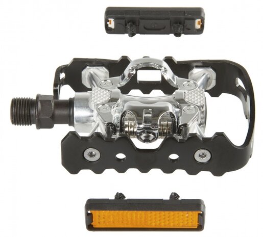 Half Klik- platformpedaal MTB E-PM818 9/16 Inch zwart set