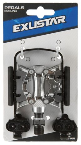 Half Klik- platformpedaal MTB E-PM818 9/16 Inch zwart set