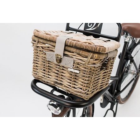 fietsmand Denton small rotan 22 liter grijs - 13062